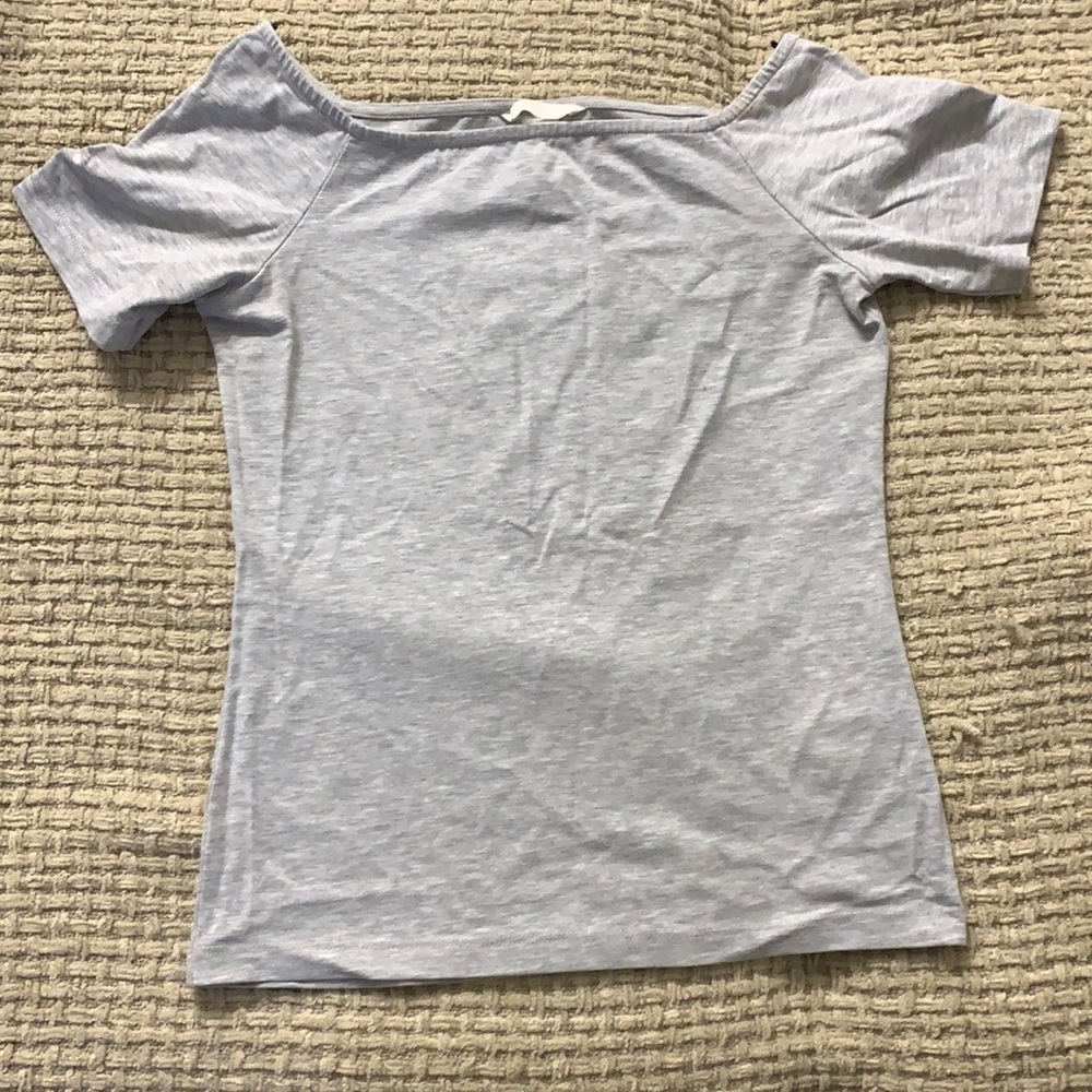 Grey H&M Off the Shoulder Top